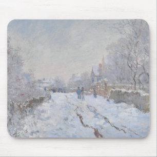 Tapis De Souris Neige à Argenteuil (par Claude Monet)