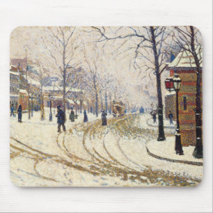 Tapis De Souris Neige, boulevard de Clichy, Paris de Paul Signac
