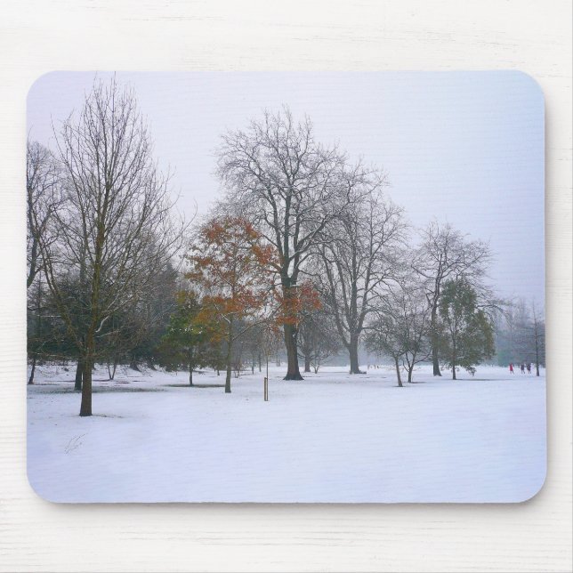 Tapis De Souris Neige dans le parc (Devant)