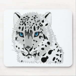 TAPIS DE SOURIS NEIGE LEOPARD