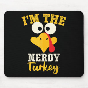 Tapis De Souris Nerdy Turquie Famille Correspondante Thanksgiving