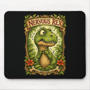 Tapis De Souris Nervous Rex - Tyrannosaure drôle 