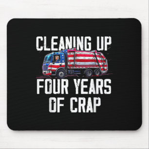 Tapis De Souris Nettoyer Quatre Années De Merde Drôle Trump