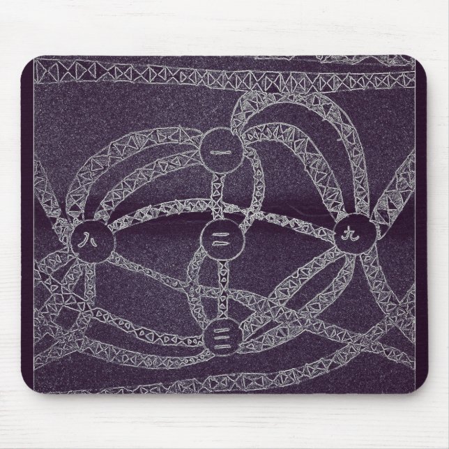 Tapis De Souris Neuf lune dans le monde sombre (Devant)