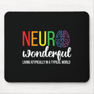 Tapis De Souris Neuro Merveilleuse Neurodiversité Autisme Neurodiv
