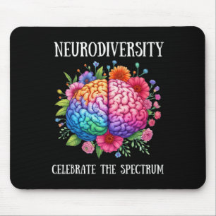 Tapis De Souris Neurodiversité Cerveau Et Sensibilisation Asd Auti