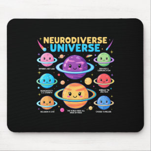 Tapis De Souris Neurodiversité Sensibilisation sur l'autisme Unive