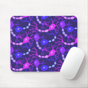 Tapis De Souris Neurones Connectés Néon Violet