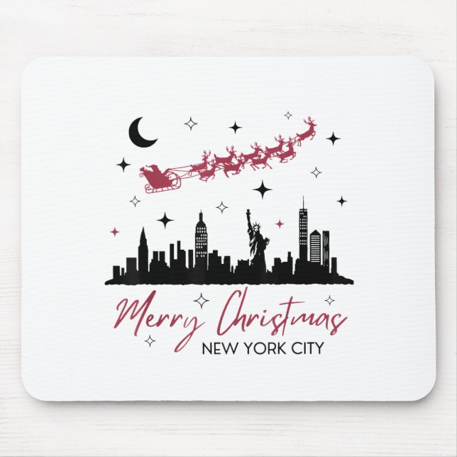 Tapis De Souris New York City Christmas Trip, Merry Christmas New  (Devant)