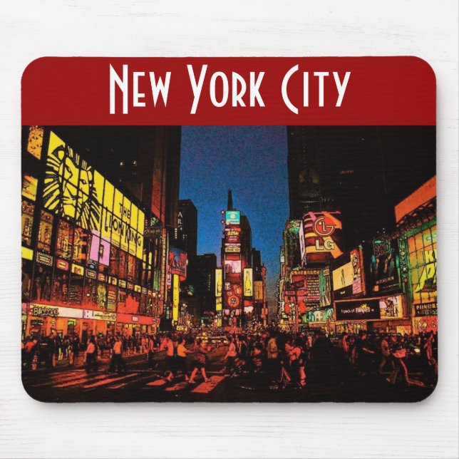 Tapis De Souris New York City (néon) Mousepad (Devant)