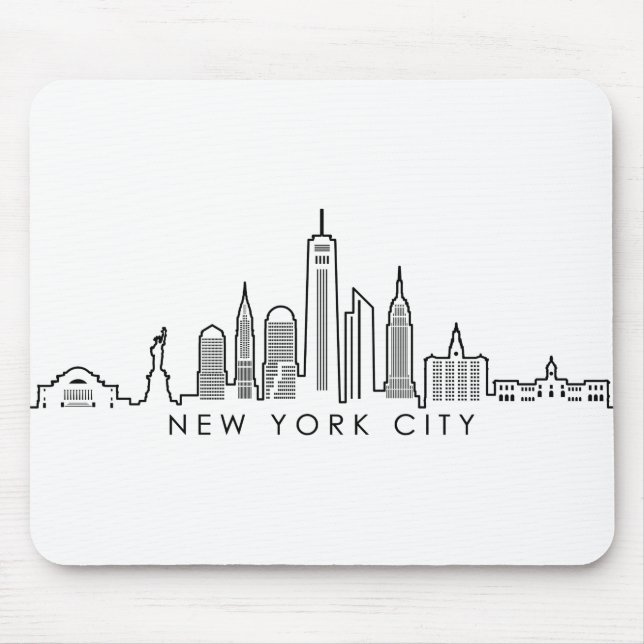 Tapis De Souris NEW YORK Manhattan USA City Skyline (Devant)