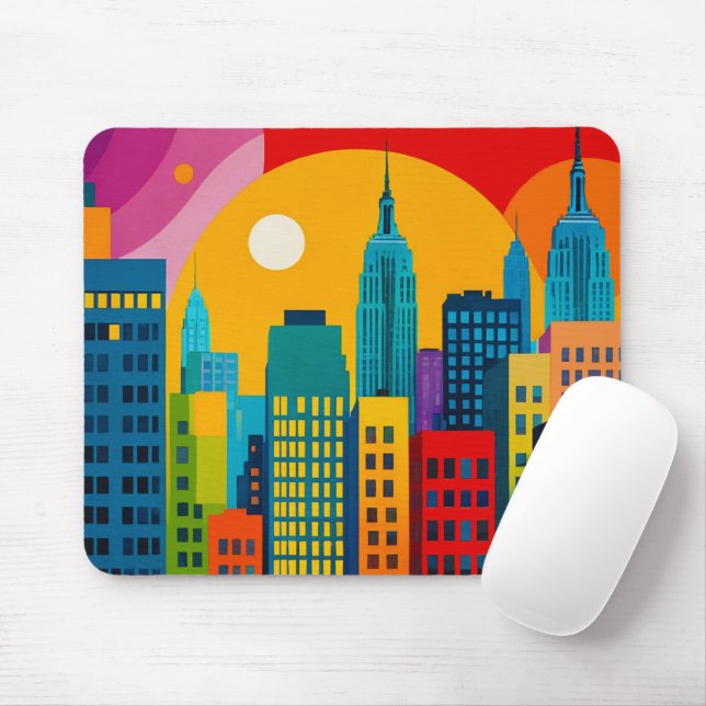 Tapis De Souris New York Pop Art (Avec souris)