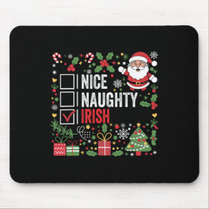 Tapis De Souris Nice Naughty Irish Noël Santa Claus Irlande