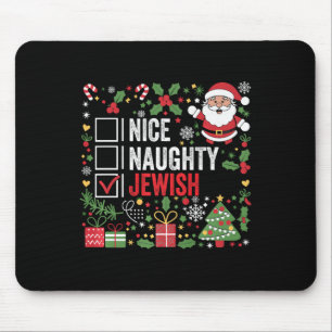 Tapis De Souris Nice Naughty Juif Funny Noël Père Noël