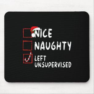 Tapis De Souris Nice Naughty Laissé Sans Surveillance Noël Père No