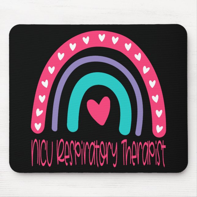 Tapis De Souris NICU Respiratory Therapy Boho Rainbow (Devant)