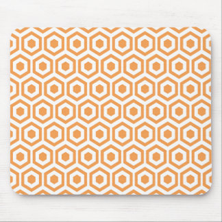 Tapis De Souris Nid d'abeilles orange d'hexagone