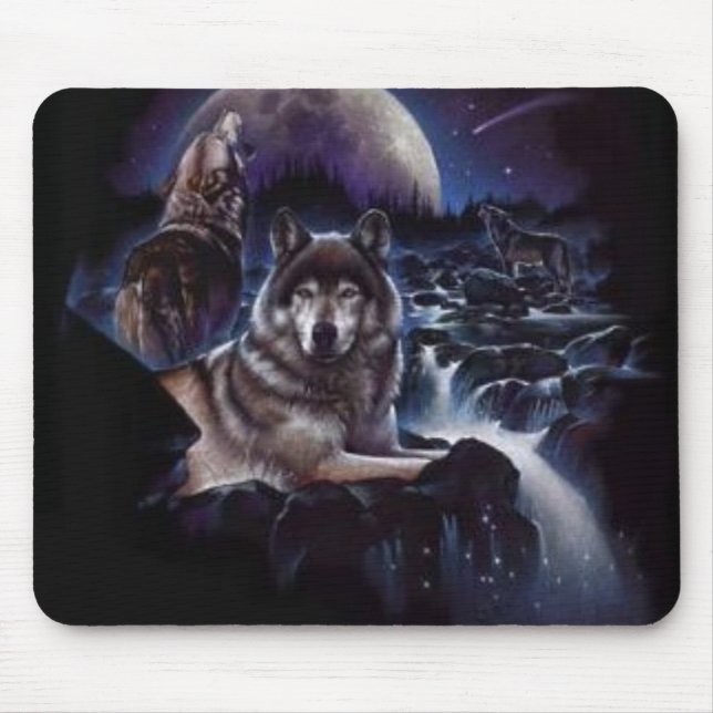Tapis De Souris Night-Wolves-wolves-2812983-296-300 (Devant)