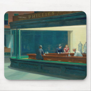 Tapis De Souris Nighthawks 1942 par Edward Hopper
