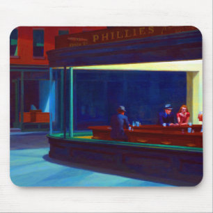 Tapis De Souris Nighthawks d'Edward Hopper