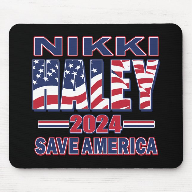 Tapis De Souris Nikki Haley Save America (Devant)