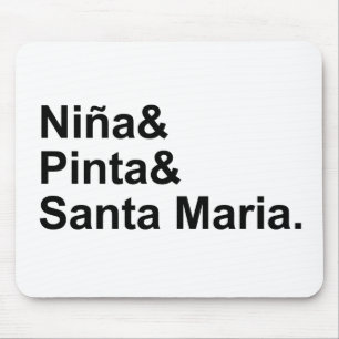 Tapis De Souris Nina Pinta Santa Maria   Navire de Christophe Colo