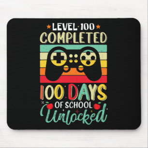 Tapis De Souris Niveau 100 Jours D'École Complète Gamer Niveau Gar