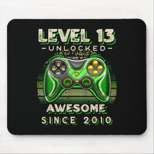 Tapis De Souris Niveau 13 Jeu vidéo déverrouillé 13e anniversaire 