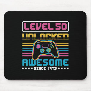 Tapis De Souris Niveau 50 déverrouillé stupéfiant depuis 1973 Jeu 