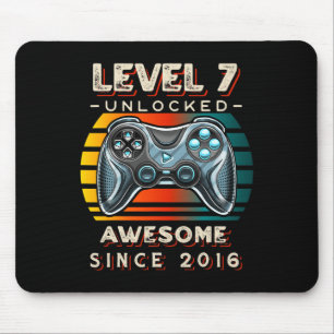 Tapis De Souris Niveau 7 Débloqué Jeu Vidéo Sept 7e Anniversaire 7