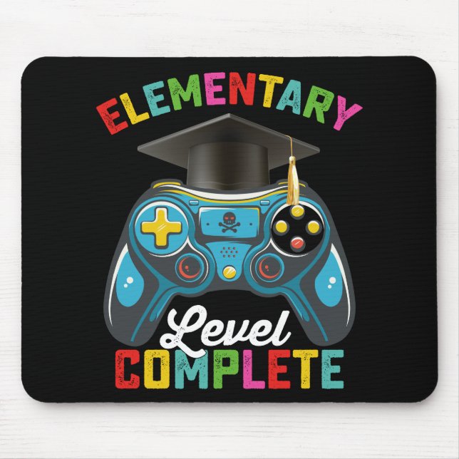 Tapis De Souris Niveau élémentaire Complet Graduation Jeu Gamer (Devant)