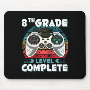 Tapis De Souris Niveau scolaire Gamer complet Diplôme de 8e année