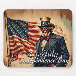 Tapis De Souris No Kings Uncle Sam Independence Day Art