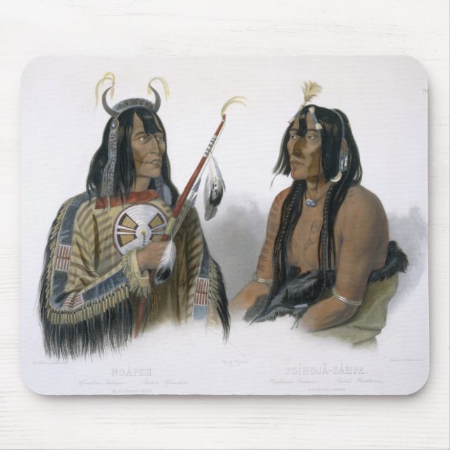 Tapis De Souris Noapeh, un Indien d'Assiniboin et Psihdja-Sahpa, a (Devant)
