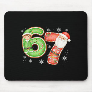Tapis De Souris Noël 6 7 Six Sept Drôle 67 Mème Père Noël