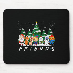 Tapis De Souris Noël amis Père Noël Rudolph Snowman Famille de Noë