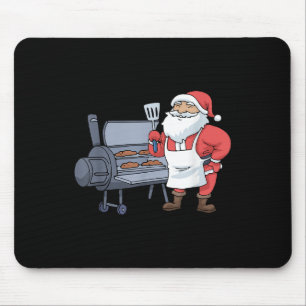 Tapis De Souris Noël Barbecue Santa Claus Grill Smoker Steak