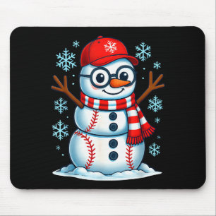 Tapis De Souris Noël Baseball Bonhomme de neige Xmas Pyjama Femmes