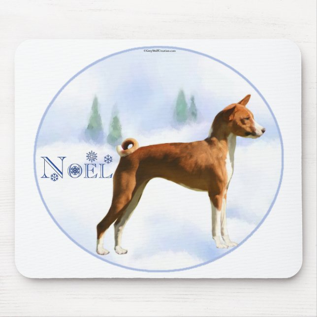 Tapis De Souris Noel Basenji Mousepad (Devant)