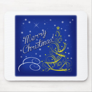Tapis De Souris Noël bleu