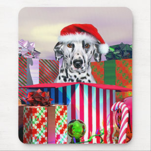 Tapis De Souris Noël dalmate surprise