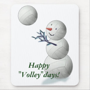 Tapis De Souris Noël de bonhomme de neige de volleyball