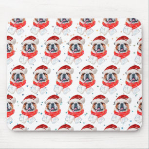 Tapis De Souris Noël de la race de chien Bouledogue Anglais
