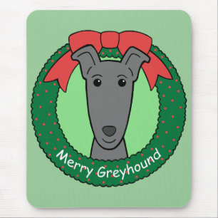 Tapis De Souris Noël de lévrier