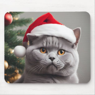 Tapis De Souris Noël de Shorthair britannique