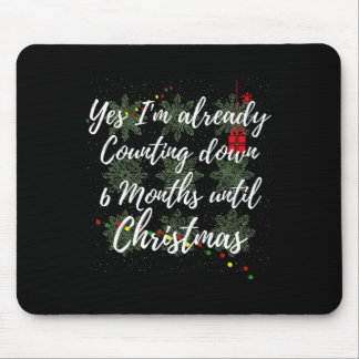 Tapis De Souris Noël en juillet compte à rebours de Noël