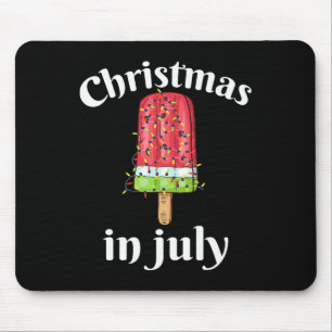 Tapis De Souris Noël en juillet Crème glacée Sapin d'été