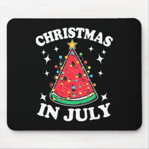 Tapis De Souris Noël En Juillet Pastèque Noël Arbre Hommes D'Été