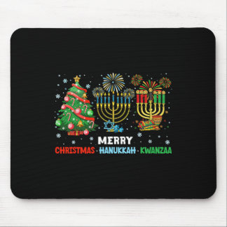 Tapis De Souris Noël Hanoukka Kwanzaa Joyeux Joyeux Vacances Corre
