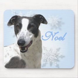 Tapis De Souris Noel noir et blanc gris2